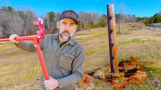Tool to Pull Out Wood Farm Fence POST by Yourself