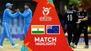 India v New Zealand Match Highlights | ICC U19 Men’s CWC 2024