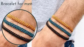 Easy & simple Bracelet for men. Square knot.@JyotisWorld