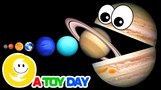 Hungry Planets 2 | Planet SIZES for BABY | Funny Planet comparison Game for kids | 8 Planets sizes