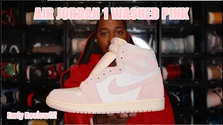 FIRST LOOK: WMNS AIR JORDAN 1 WASHED PINK REVIEW