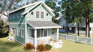 16x30ft (5x9m)  This Little House is.... SO LOVELY | 2 Storey, 2 Bedrooms | House Idea