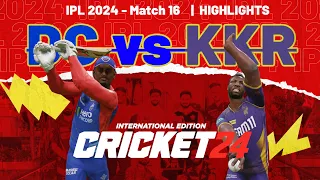 DC vs KKR : Delhi Capitals vs Kolkata Knight Riders IPL 2024 Match Highlights Cricket 24