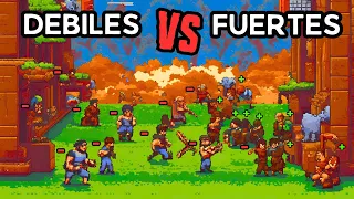 TONTOS Fuertes vs INTELIGENTES Débiles - WorldBox