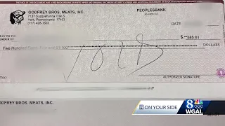 Business becomes victim of check washing fraud