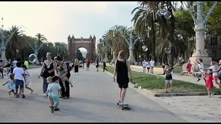 Skateboarding around Barcelona