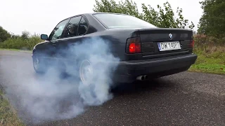 BMW E34 535i Burnout Palenie Gumy M30B35