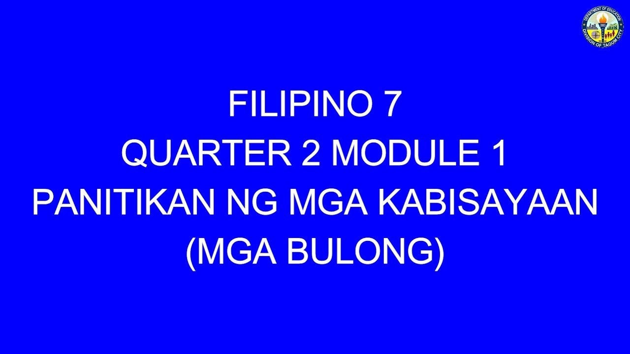 I-download FILIPINO 7 (Quarter 2 Module 1) - Panitikan ng mga