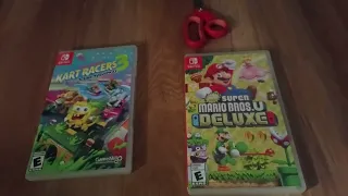 Nickelodeon Kart Racers 3 Slime Speedway & New Super Mario Bros U Deluxe Nintendo Switch Unboxing