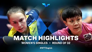 Linda Bergstrom vs Cheng I-Ching | WS | WTT Contender Zagreb 2022 | (R32)