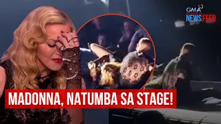 Madonna falls off chair on stage mid-performance | GMA Integrated Newsfeed
