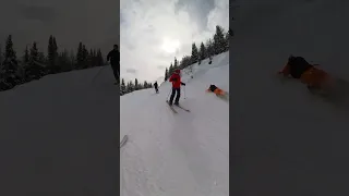 SNOW SURFING CRASH