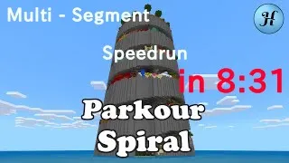 Minecraft Parkour Spiral v2 Multi-Segment Speedrun in 8:31(Bedrock)