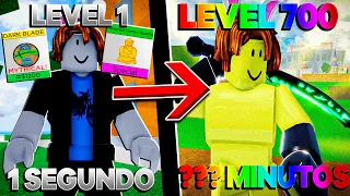 BLOX FRUITS MAS É O SPEEDRUN DO 1 AO 700 MAIS RAPIDO DO MUNDO *ZEREI EM 2 HORAS*! - ROBLOX