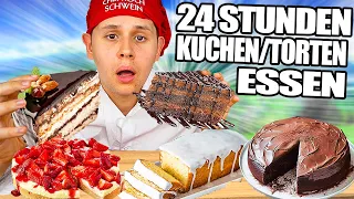 Ich MUSS 24 STUNDEN nur KUCHEN/TORTE ESSEN🍰😰(Mit WELTMEISTER-KONDITOREI🥇)