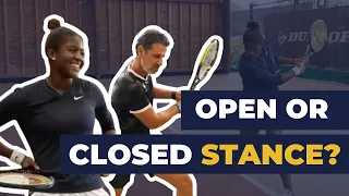 Should you have an open or closed stance? | Tennis Tips with Patrick Mouratogou