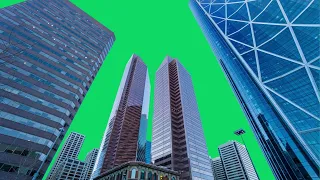 GREEN SCREEN  CITY SKYSCRAPER BUILDINGS HD |  FREE TO USE GRAPHICS ANIMATIONS