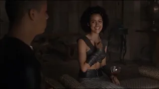Missandei and Grey Worm:  Safe Now