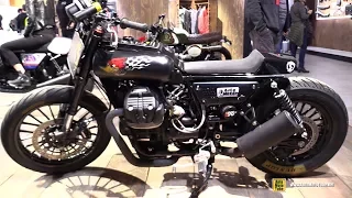 2018 Moto Guzzi V7 III Auto Meter Custom Bike - Walkaround - 2017 EICMA Motorcycle Exhibition