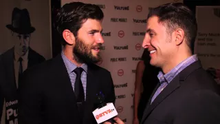 Austin Stowell at the "Public Morals" Premiere with BTVRtv's Arthur Kade