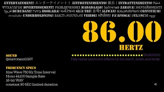 86 Hz 1 Hz Interval Sine Pure Tone Frequency 441000 Sample Stereo