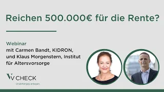 Reichen 500.000 Euro für die Rente? | Webinar