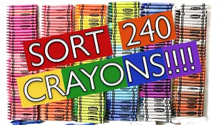 240 Crayons Color Order! Sort all the Crayola Crayons from the 240 Count Box