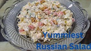 "Quick and Creamy Russian Salad Recipe - Irresistibly Easy to Make!"  |Cream Salad