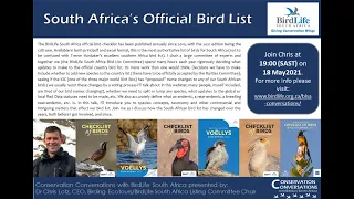 Conservation Conversations: Dr Chris Lotz - South Africa’s Official Bird List