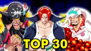 One Piece Top 30 Strongest Characters (Voted By Chat)