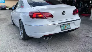 VOLKSWAGEN CC exhaust sound. Resonator and muffler delete ***LOVELY***...