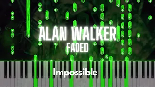 Alan Walker - Faded | Impossible piano tutorial