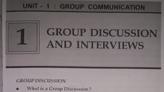 FYBCOM Sem 2 business Communication Chapter 1 Group discussion and interview #fybcomsem1