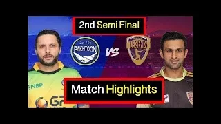 T10 League 2nd Semi Final - Pakhtoons Vs Punjabi Legends Complete Highlights hd