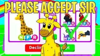 I ACTUALLY TRADED MY NEON GIRAFFE (adopt me rich server)