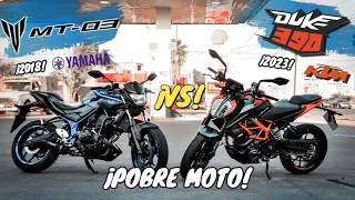 ¡No era lo que ESPERABA! 😳🔥 Duke 390 vs MT-03 🥵¡Fue una MAS4CR3!😩 | Aguacate Motovlogs 🥑