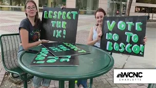 Students, parents protest at CMS Board of Education meeting