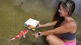 Amyywoahh Uses LEGO Fish Trap to Catches $10,000 Colorful Fish!