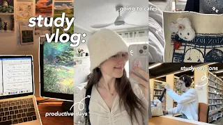 STUDY VLOG📓 late night study sessions, library dates, productive days in my life & going to cafes