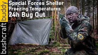 24h Bug Out | No Sleeping Bag - Freezing Temperatures - Special Forces Mylar Survival Shelter