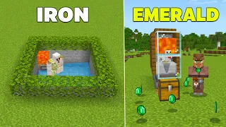 TOP 3 Farms for Beginners in Minecraft Bedrock 1.20!(Iron Farm, Emerald Farm)