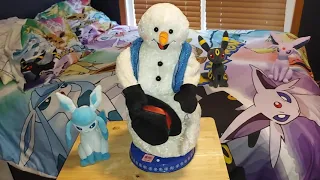 Gemmy animated 2002 (2 Song) Spinning Snowflake Snowman (Very Rare)