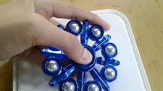 8 sided blue metal spinner