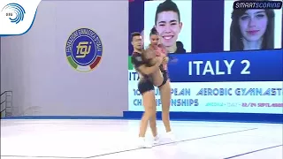 Davide NACCI & Alessandra MAGGIORE (ITA) - 2017 Aerobics Europeans, junior mixed pair final
