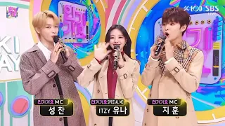 MC YUNA (ITZY), SUNGCHAN (NCT), JIHOON (TREASURE) ON INKIGAYO!