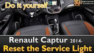 Renault Captur: Service Light Reset Guide