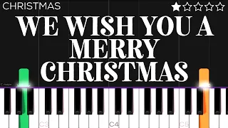 Christmas - We Wish You A Merry Christmas | EASY Piano Tutorial