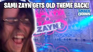 Sami Zayn Original Theme Returns! WWE SmackDown Live Reaction