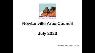 July 2023 Newtonville Area Council Meeting
