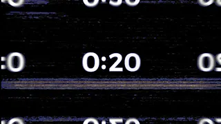 20 Second countdown timer - No sound - Glitch Animation
